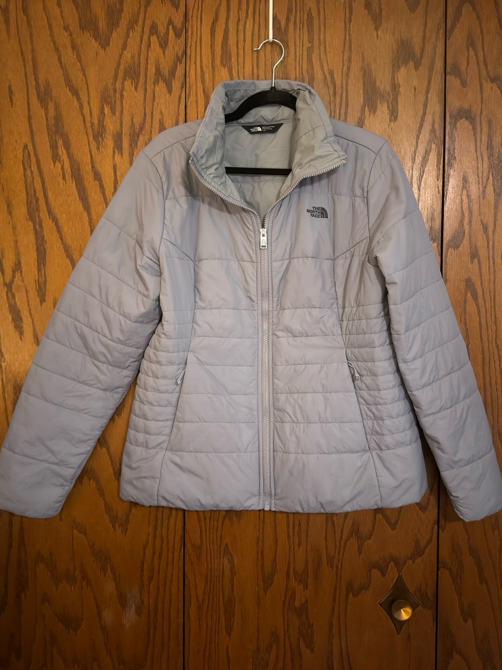 The North Face Women's Large Quilted Insulated Jacket Light Gray